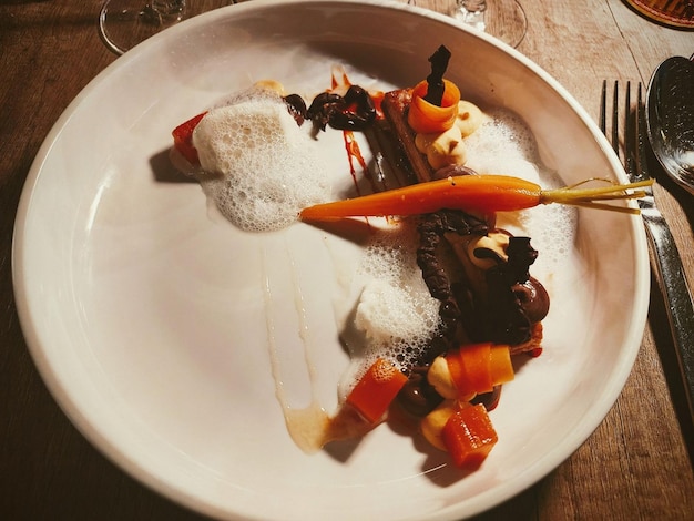 Zbliżenie na talerz z daniem